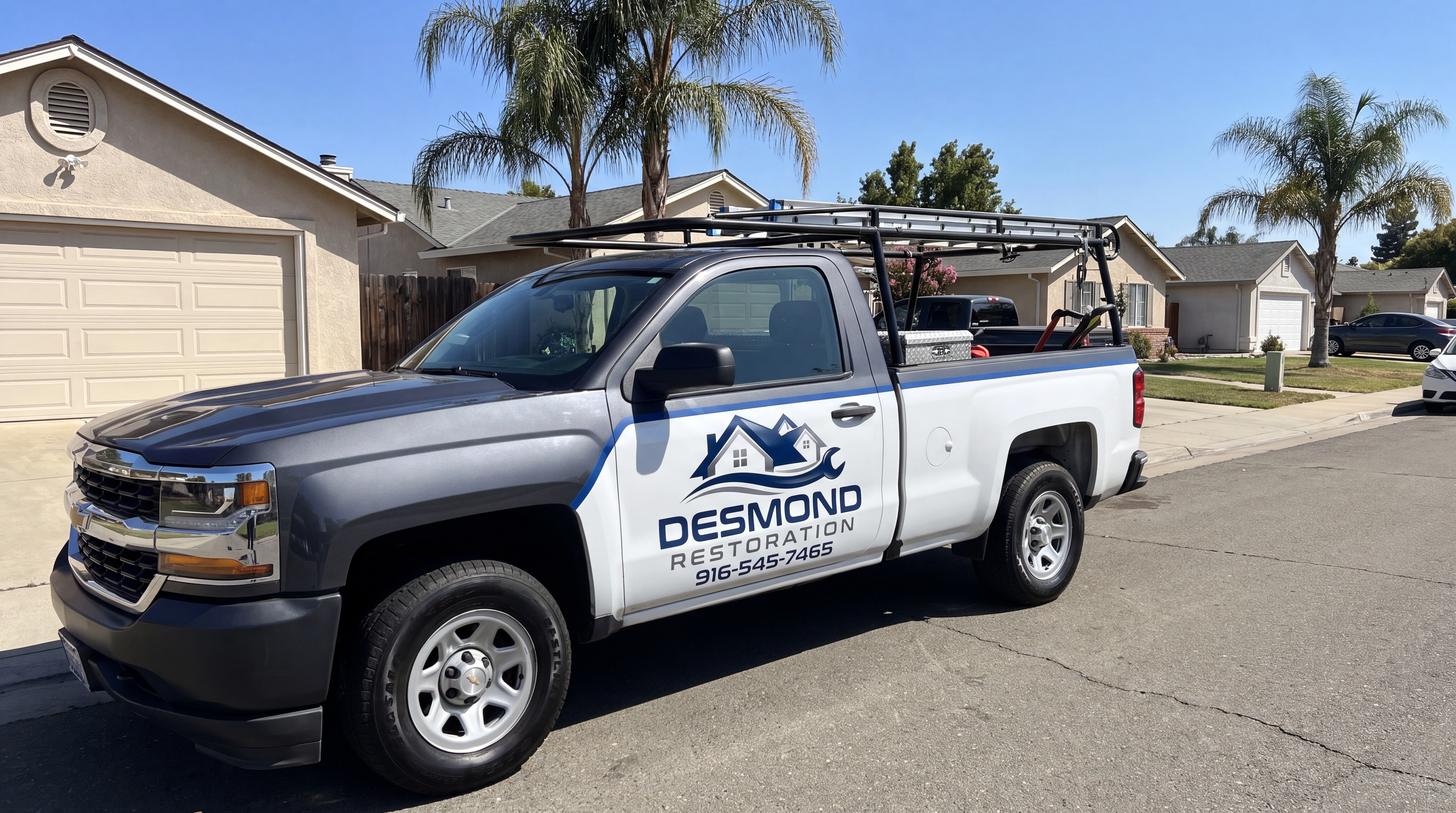 Desmond Restoration crew performing water damage restoration in Sacramento CA